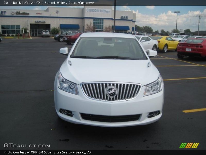 Summit White / Cocoa/Cashmere 2011 Buick LaCrosse CXL