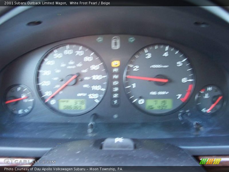 White Frost Pearl / Beige 2001 Subaru Outback Limited Wagon