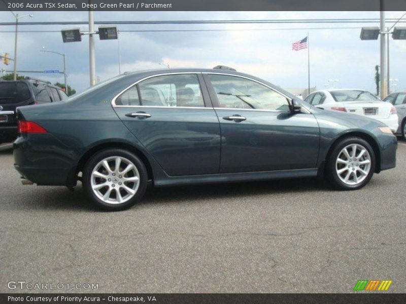 Deep Green Pearl / Parchment 2006 Acura TSX Sedan