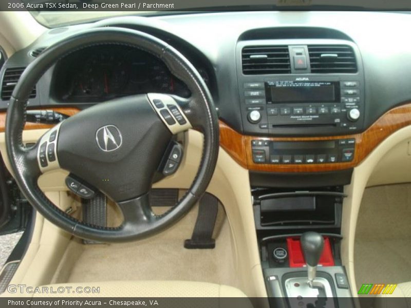 Deep Green Pearl / Parchment 2006 Acura TSX Sedan