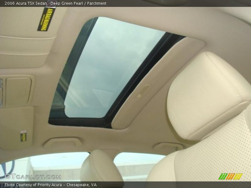 Deep Green Pearl / Parchment 2006 Acura TSX Sedan