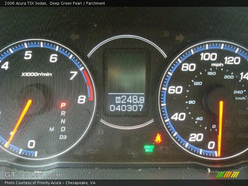 Deep Green Pearl / Parchment 2006 Acura TSX Sedan