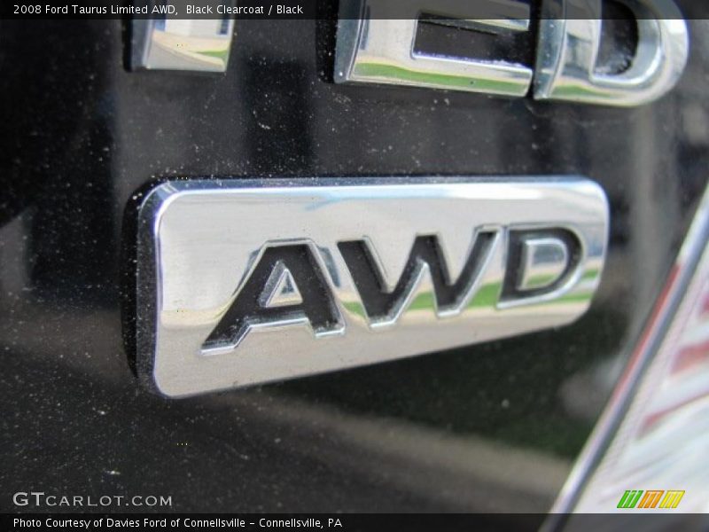 Black Clearcoat / Black 2008 Ford Taurus Limited AWD