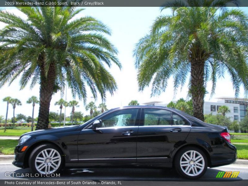 Black / Grey/Black 2009 Mercedes-Benz C 300 Sport
