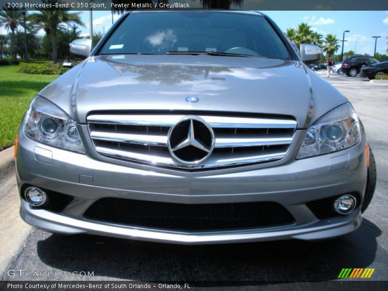 Pewter Metallic / Grey/Black 2009 Mercedes-Benz C 350 Sport