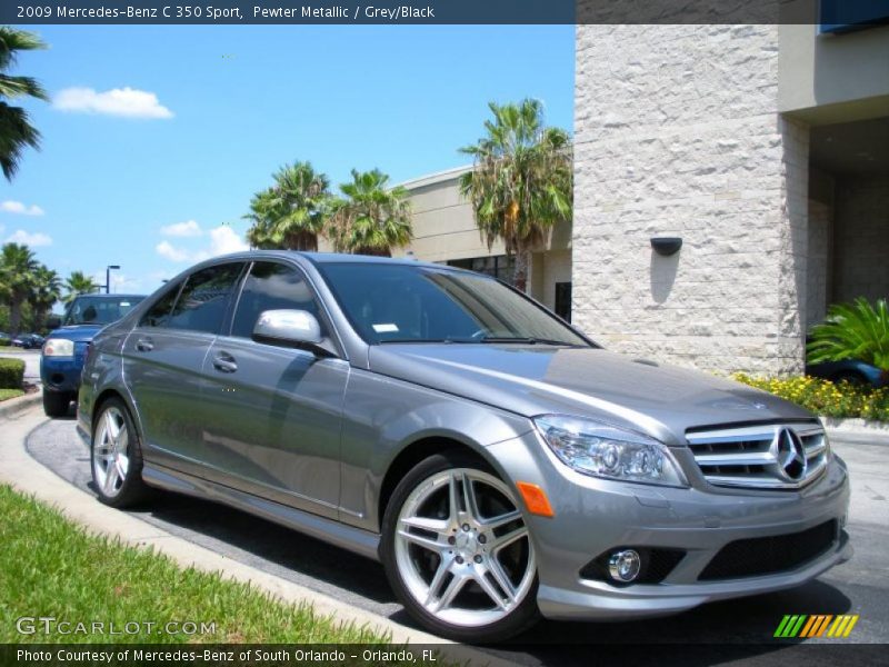 Pewter Metallic / Grey/Black 2009 Mercedes-Benz C 350 Sport