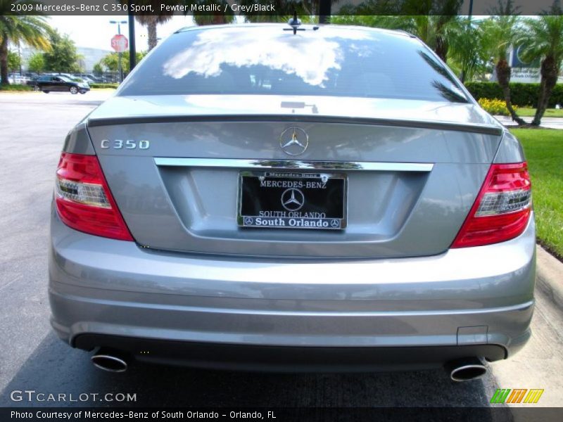 Pewter Metallic / Grey/Black 2009 Mercedes-Benz C 350 Sport