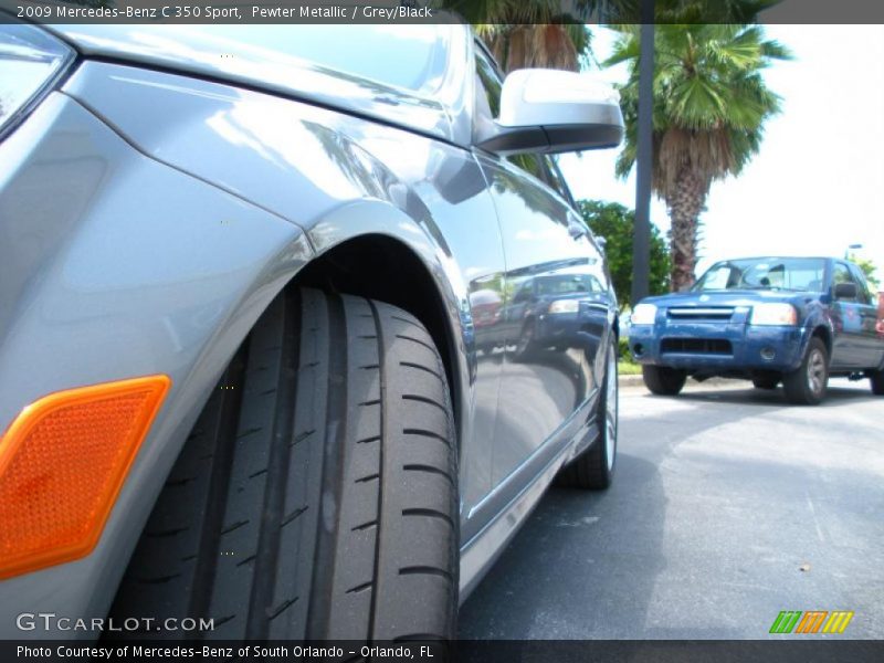 Pewter Metallic / Grey/Black 2009 Mercedes-Benz C 350 Sport