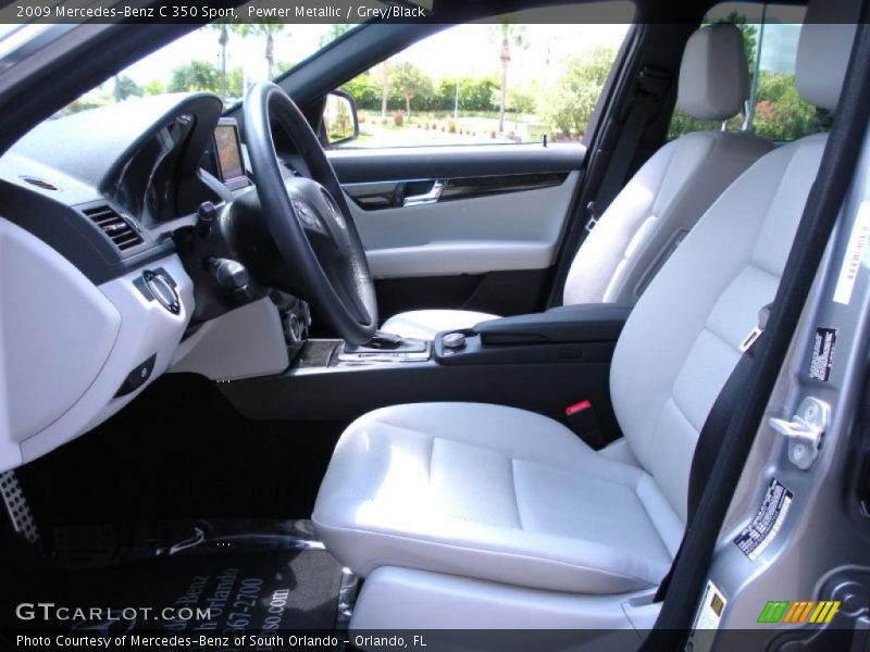 Pewter Metallic / Grey/Black 2009 Mercedes-Benz C 350 Sport