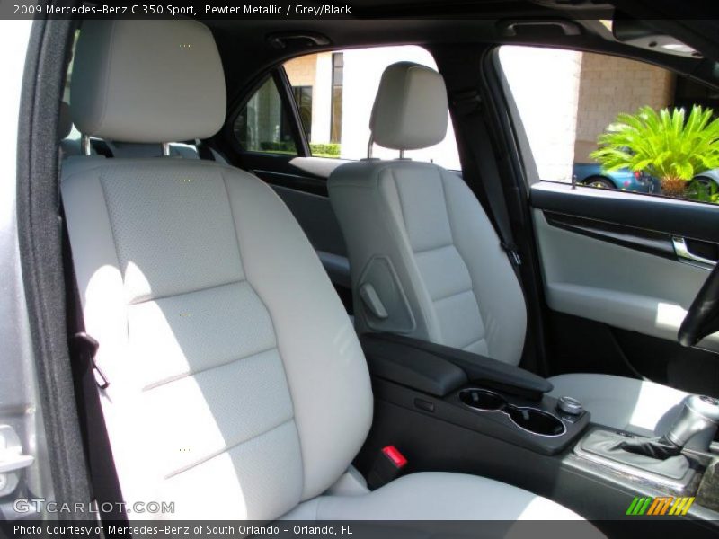 Pewter Metallic / Grey/Black 2009 Mercedes-Benz C 350 Sport