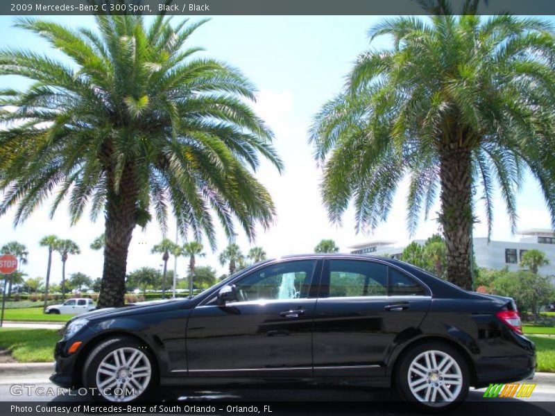 Black / Black 2009 Mercedes-Benz C 300 Sport