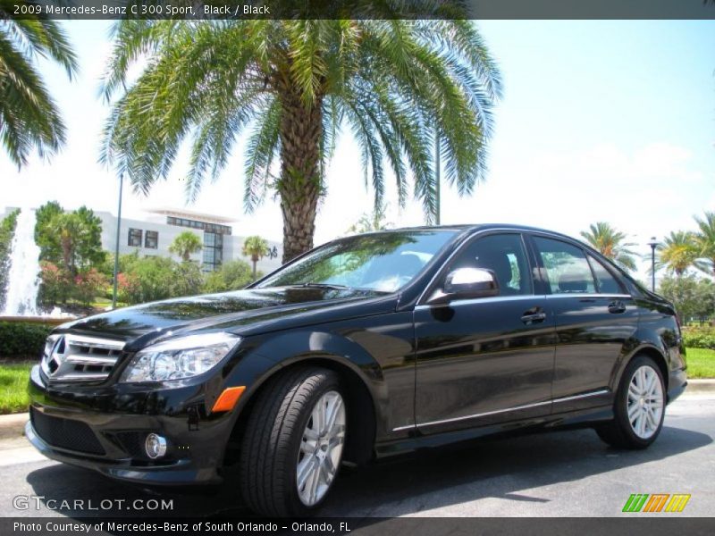 Black / Black 2009 Mercedes-Benz C 300 Sport