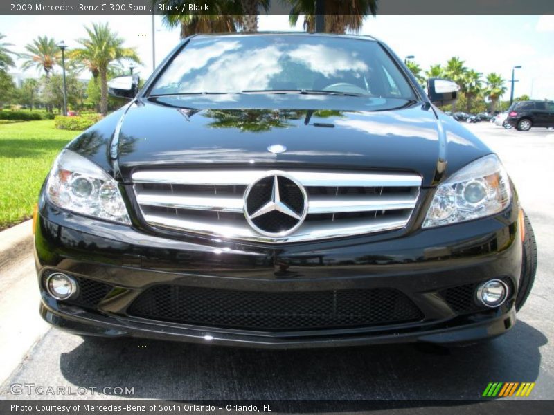 Black / Black 2009 Mercedes-Benz C 300 Sport