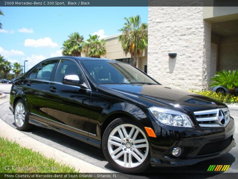 Black / Black 2009 Mercedes-Benz C 300 Sport