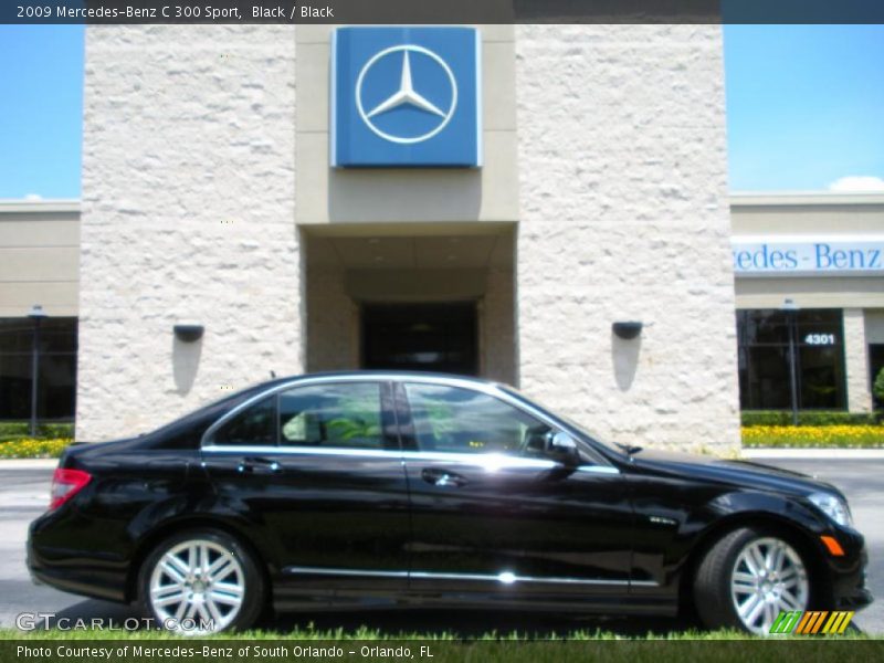 Black / Black 2009 Mercedes-Benz C 300 Sport