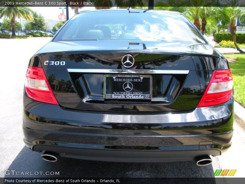 Black / Black 2009 Mercedes-Benz C 300 Sport