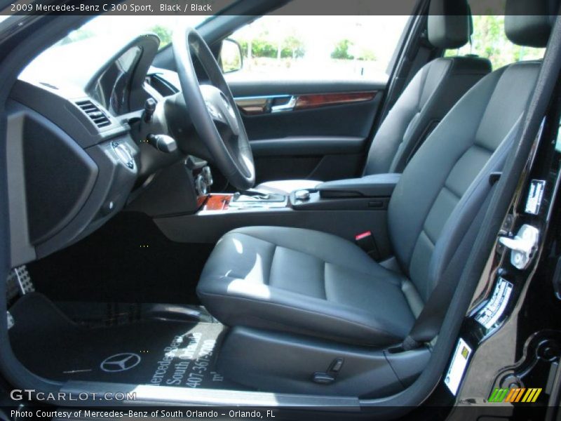 Black / Black 2009 Mercedes-Benz C 300 Sport