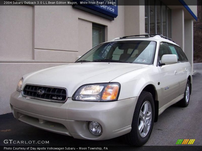 White Frost Pearl / Beige 2004 Subaru Outback 3.0 L.L.Bean Edition Wagon