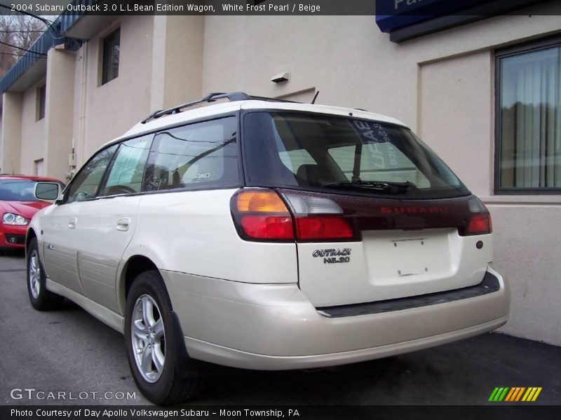 White Frost Pearl / Beige 2004 Subaru Outback 3.0 L.L.Bean Edition Wagon