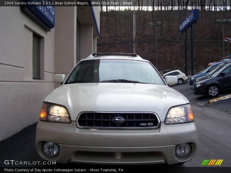 White Frost Pearl / Beige 2004 Subaru Outback 3.0 L.L.Bean Edition Wagon