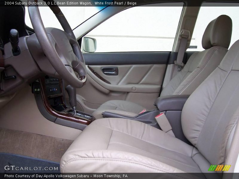 White Frost Pearl / Beige 2004 Subaru Outback 3.0 L.L.Bean Edition Wagon