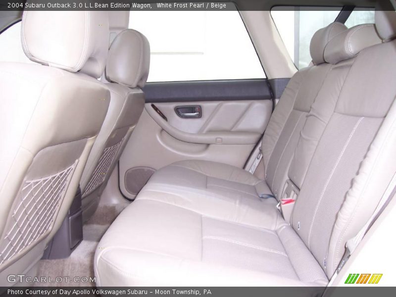White Frost Pearl / Beige 2004 Subaru Outback 3.0 L.L.Bean Edition Wagon