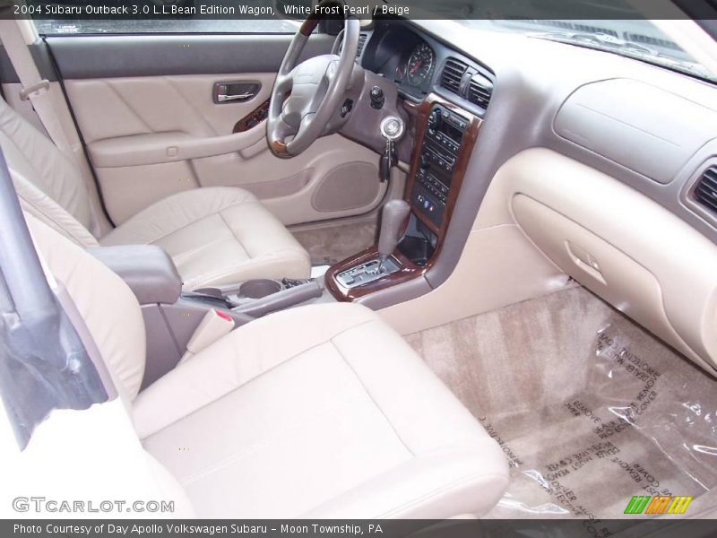 White Frost Pearl / Beige 2004 Subaru Outback 3.0 L.L.Bean Edition Wagon