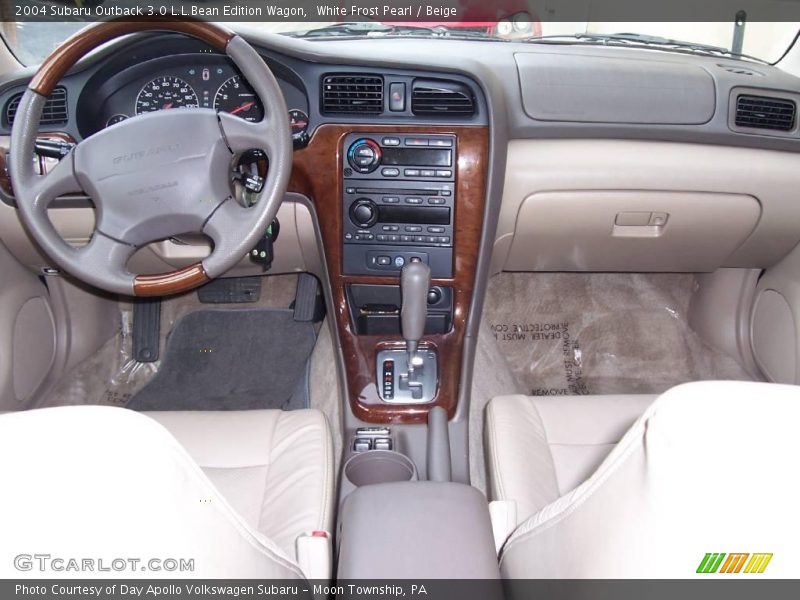White Frost Pearl / Beige 2004 Subaru Outback 3.0 L.L.Bean Edition Wagon