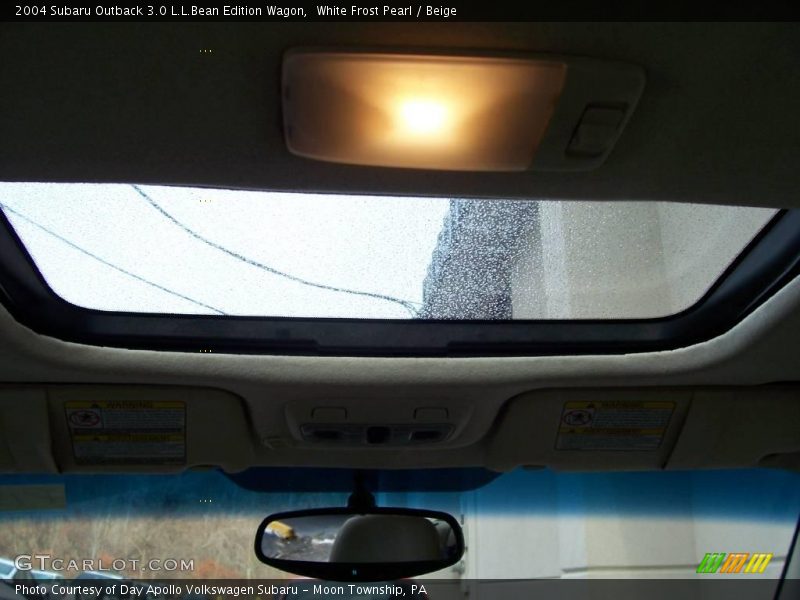 White Frost Pearl / Beige 2004 Subaru Outback 3.0 L.L.Bean Edition Wagon