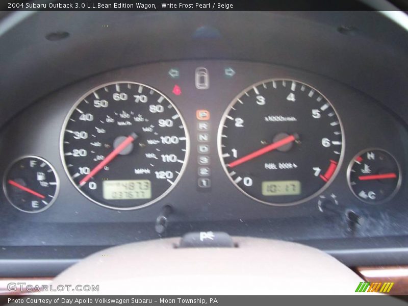 White Frost Pearl / Beige 2004 Subaru Outback 3.0 L.L.Bean Edition Wagon