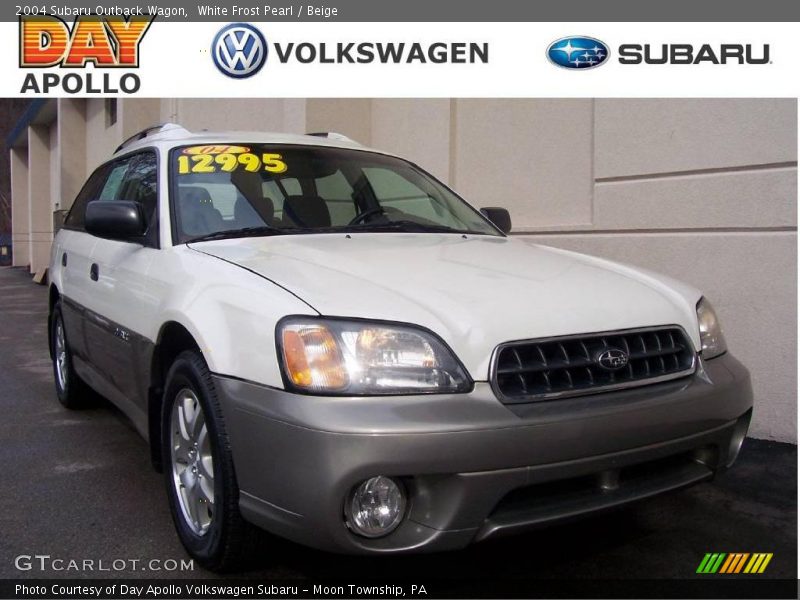 White Frost Pearl / Beige 2004 Subaru Outback Wagon