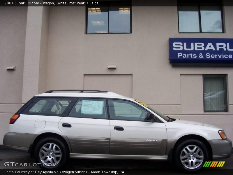 White Frost Pearl / Beige 2004 Subaru Outback Wagon