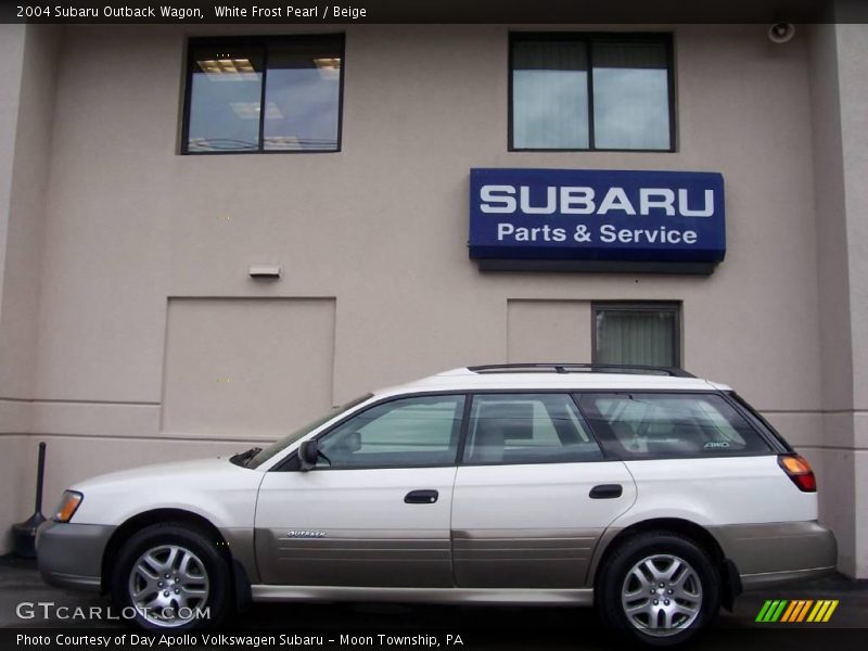 White Frost Pearl / Beige 2004 Subaru Outback Wagon