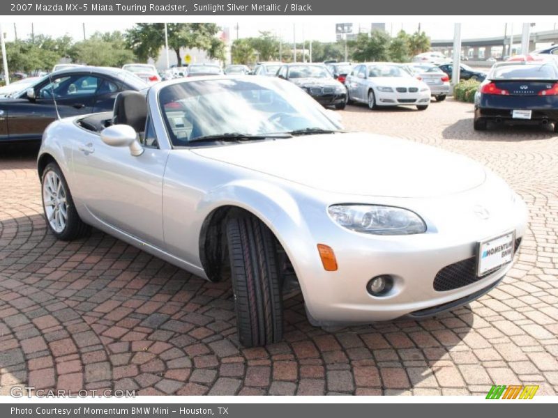 Sunlight Silver Metallic / Black 2007 Mazda MX-5 Miata Touring Roadster