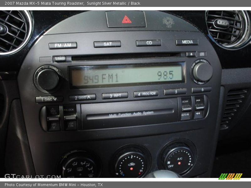 Sunlight Silver Metallic / Black 2007 Mazda MX-5 Miata Touring Roadster