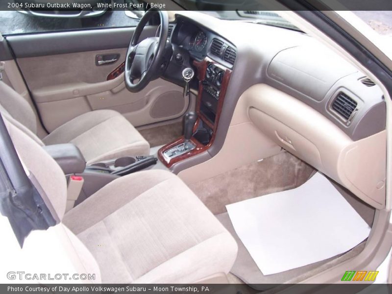 White Frost Pearl / Beige 2004 Subaru Outback Wagon