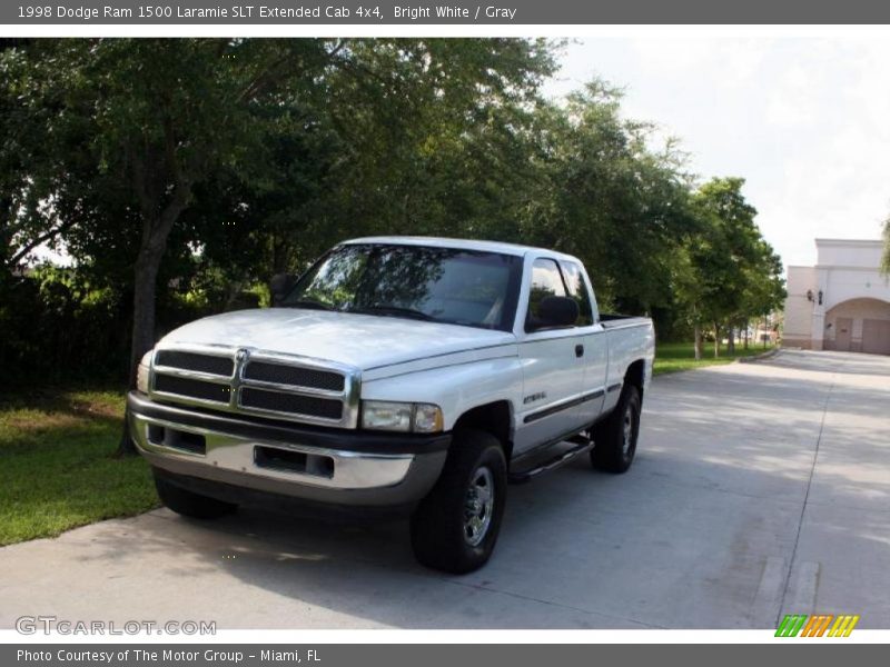 Bright White / Gray 1998 Dodge Ram 1500 Laramie SLT Extended Cab 4x4
