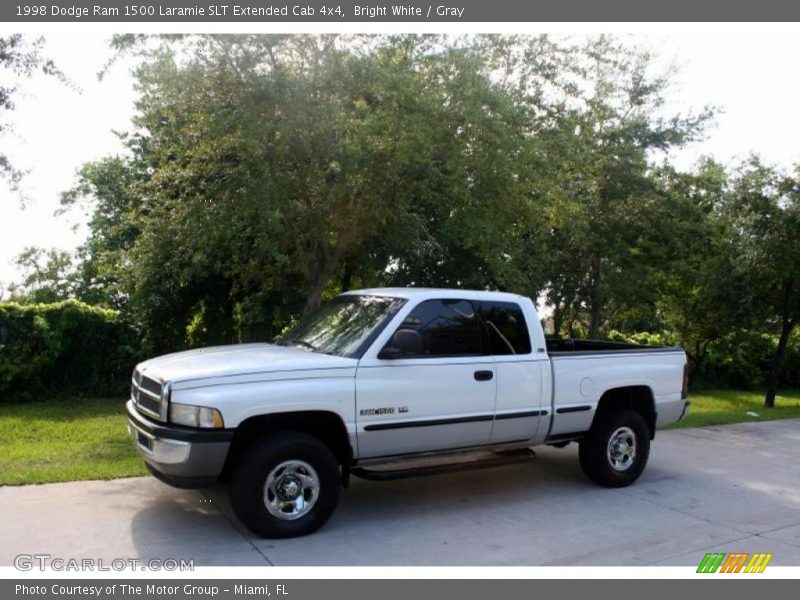 Bright White / Gray 1998 Dodge Ram 1500 Laramie SLT Extended Cab 4x4