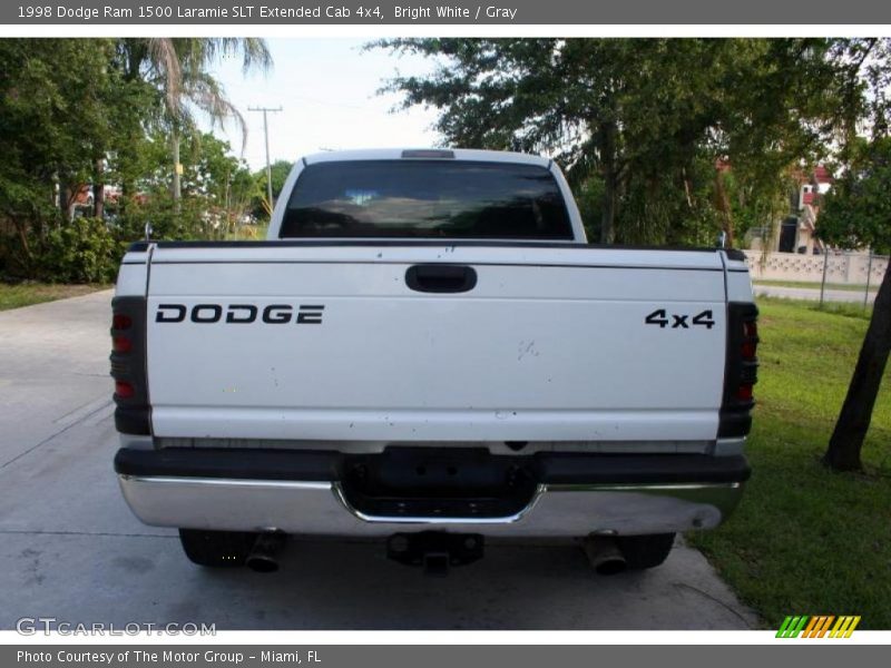 Bright White / Gray 1998 Dodge Ram 1500 Laramie SLT Extended Cab 4x4