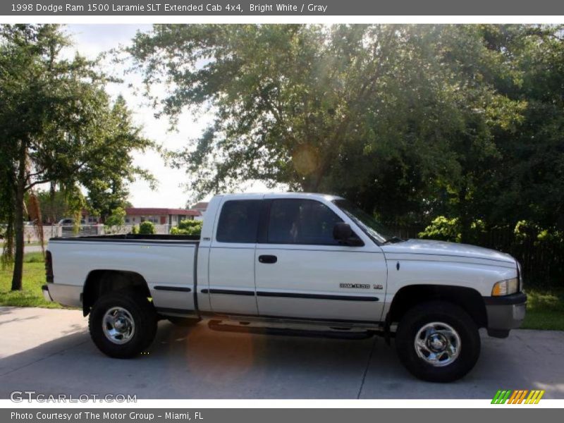 Bright White / Gray 1998 Dodge Ram 1500 Laramie SLT Extended Cab 4x4