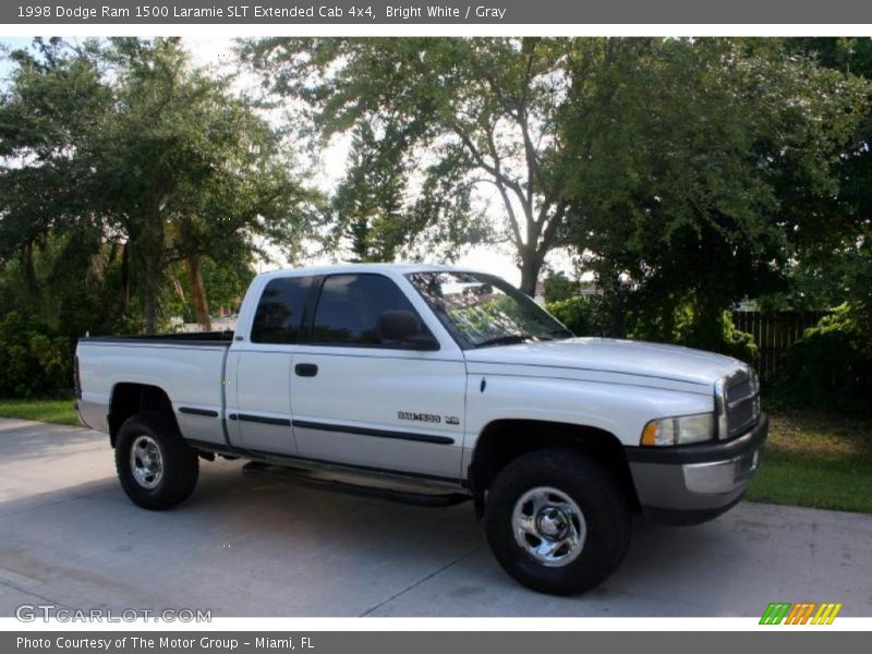 Bright White / Gray 1998 Dodge Ram 1500 Laramie SLT Extended Cab 4x4
