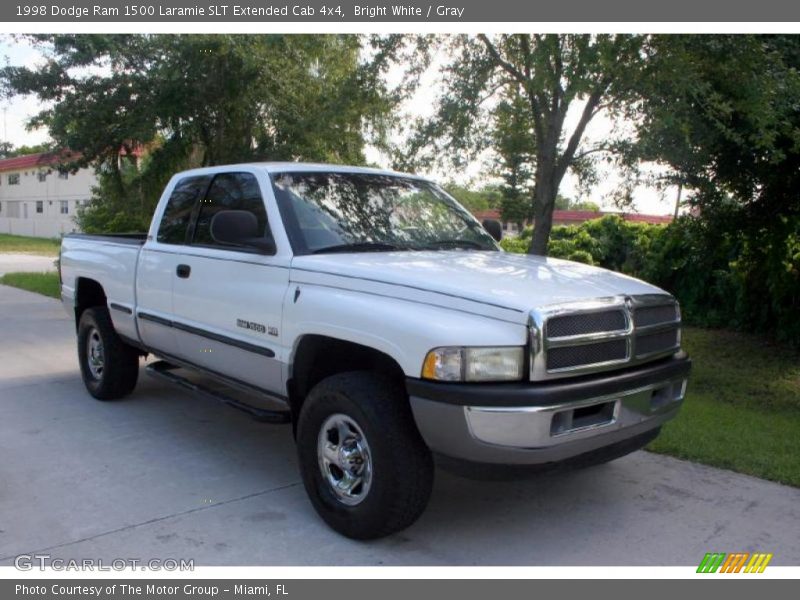 Bright White / Gray 1998 Dodge Ram 1500 Laramie SLT Extended Cab 4x4