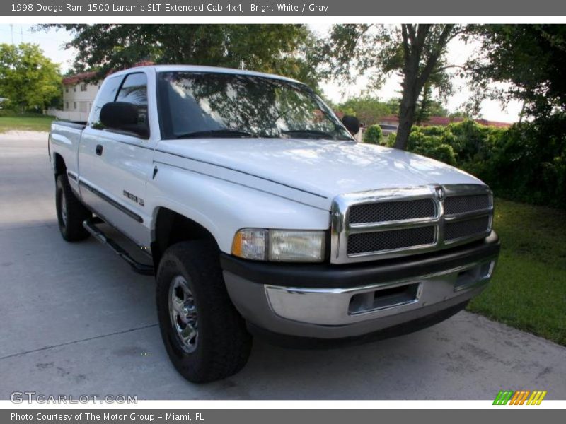 Bright White / Gray 1998 Dodge Ram 1500 Laramie SLT Extended Cab 4x4