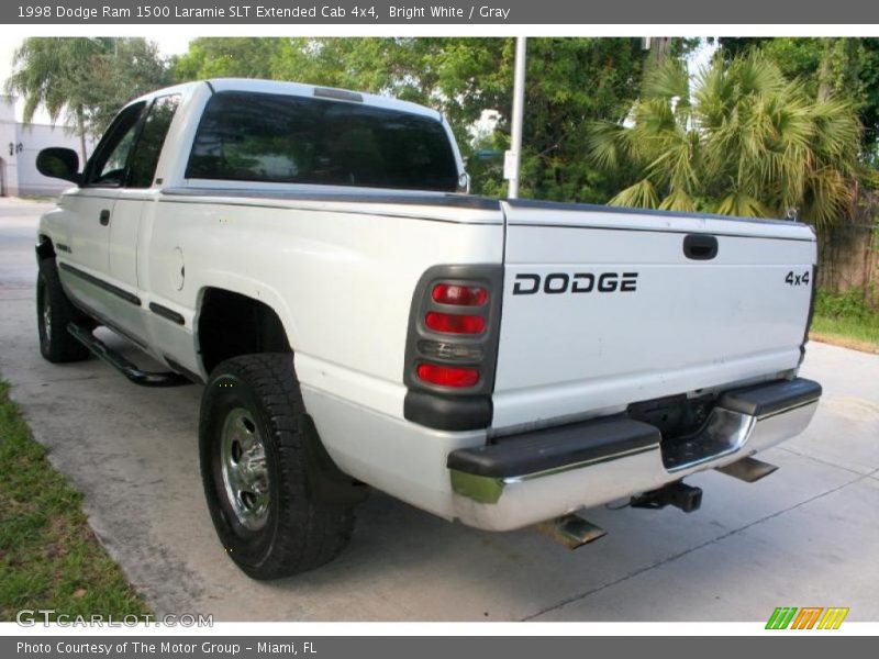 Bright White / Gray 1998 Dodge Ram 1500 Laramie SLT Extended Cab 4x4
