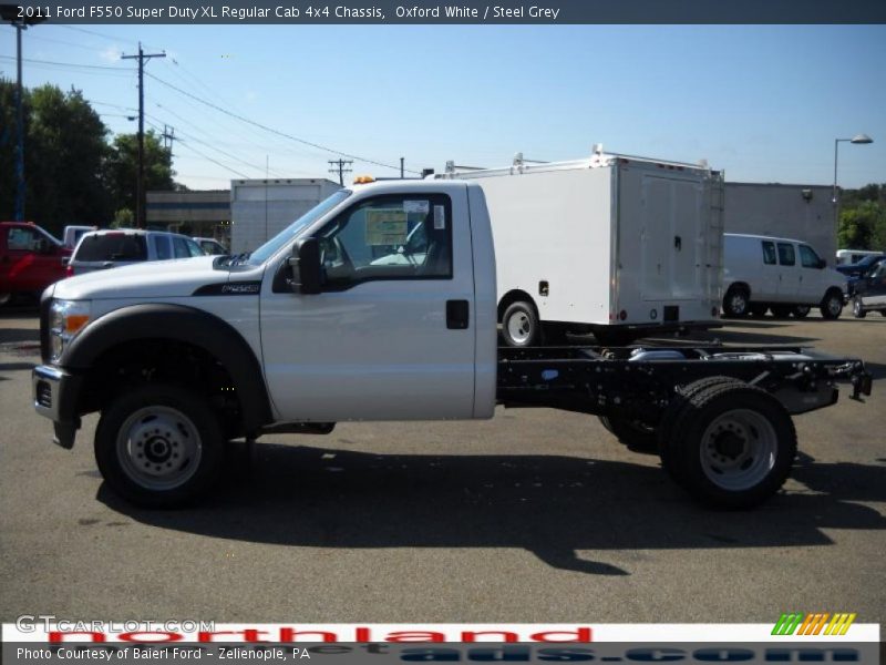 Oxford White / Steel Grey 2011 Ford F550 Super Duty XL Regular Cab 4x4 Chassis