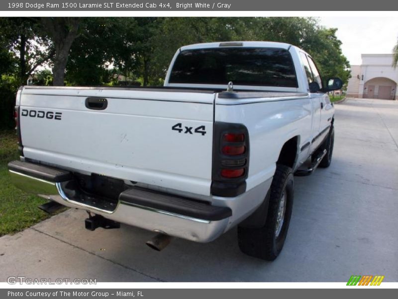 Bright White / Gray 1998 Dodge Ram 1500 Laramie SLT Extended Cab 4x4