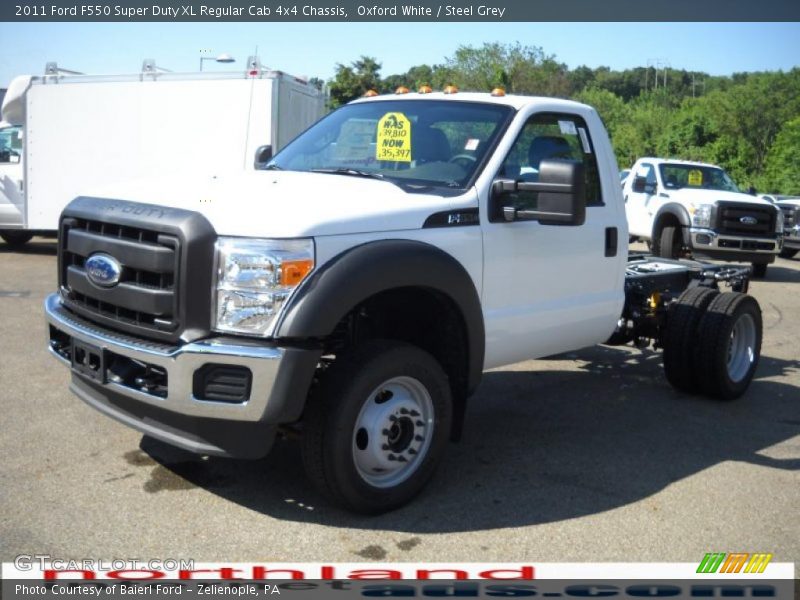 Oxford White / Steel Grey 2011 Ford F550 Super Duty XL Regular Cab 4x4 Chassis