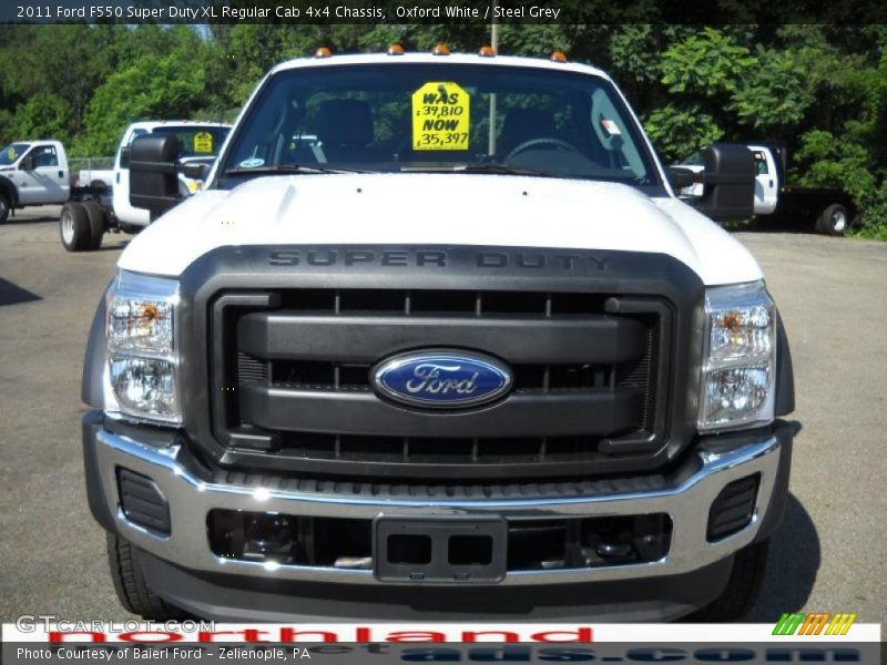 Oxford White / Steel Grey 2011 Ford F550 Super Duty XL Regular Cab 4x4 Chassis