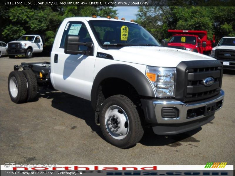 Oxford White / Steel Grey 2011 Ford F550 Super Duty XL Regular Cab 4x4 Chassis