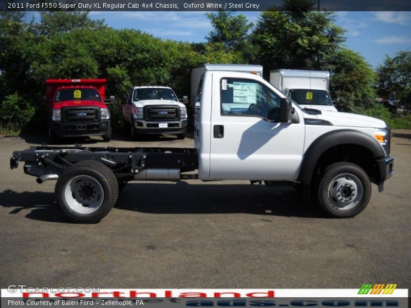 Oxford White / Steel Grey 2011 Ford F550 Super Duty XL Regular Cab 4x4 Chassis